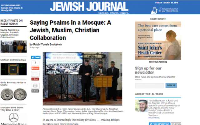 `Jewish, Muslim, Christian Collaboration` - Jewish Journal